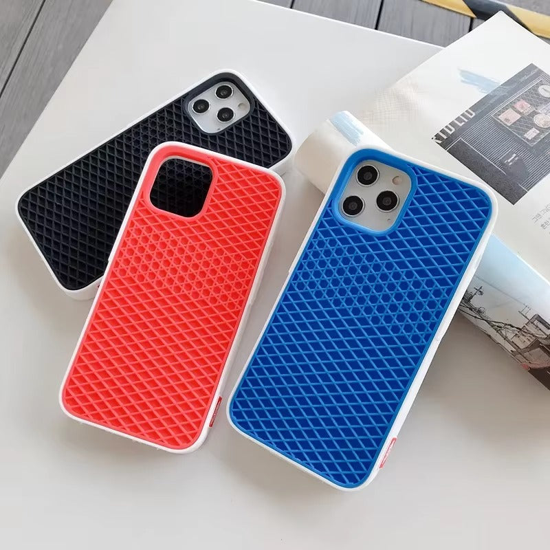 Premium Apple iPhone Case, MagSafe Compatible, Camera Lens & Screen Protection, Ultra Thin, Shockproof, Magnetic Full All Around Cover – Waffle Sport Shoe Sole Texture Silicone Case with Grippy Back Design