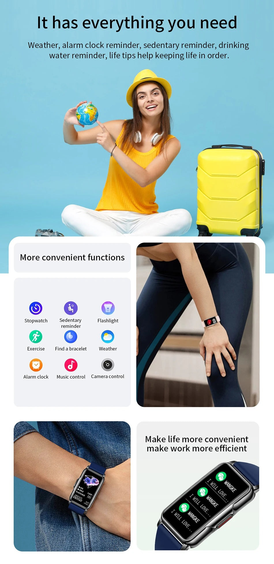 Luxury Smartwatch for Women with Bluetooth Calling – Full Touchscreen Fitness Tracker for iPhone, IP67 Waterproof, Heart Rate
