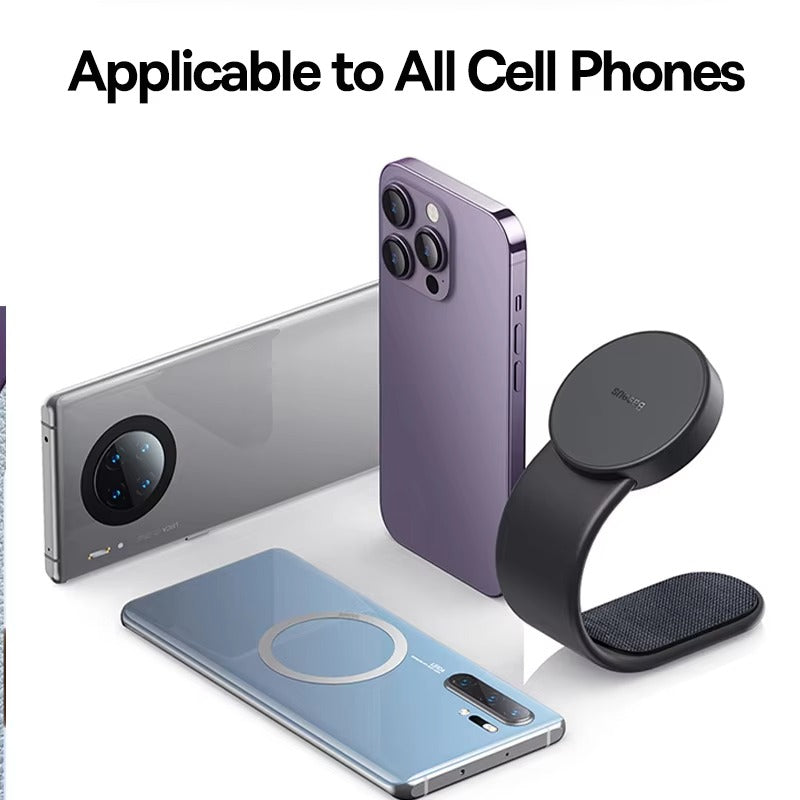 Robust Magnetic Car Phone Holder with 15W Wireless Charging – Foldable Dashboard Mount, Strong Grip, Universal for iPhone & Android, Mini Design