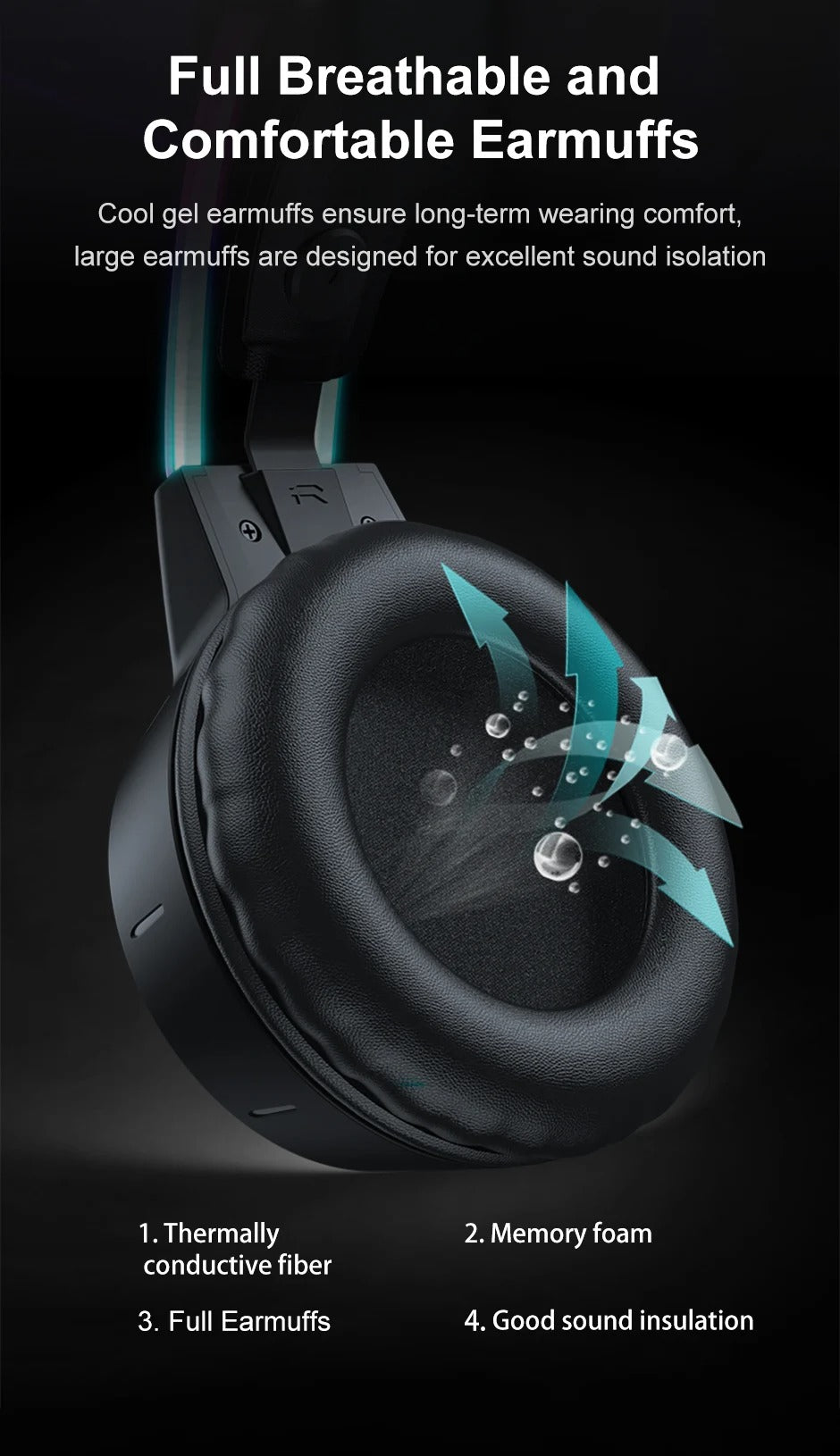 Premium Cat Ear Gaming Headset for iPhone & Mac – Wired Over-Ear Headphones with RGB Lights, Noise Streaming & Online Play