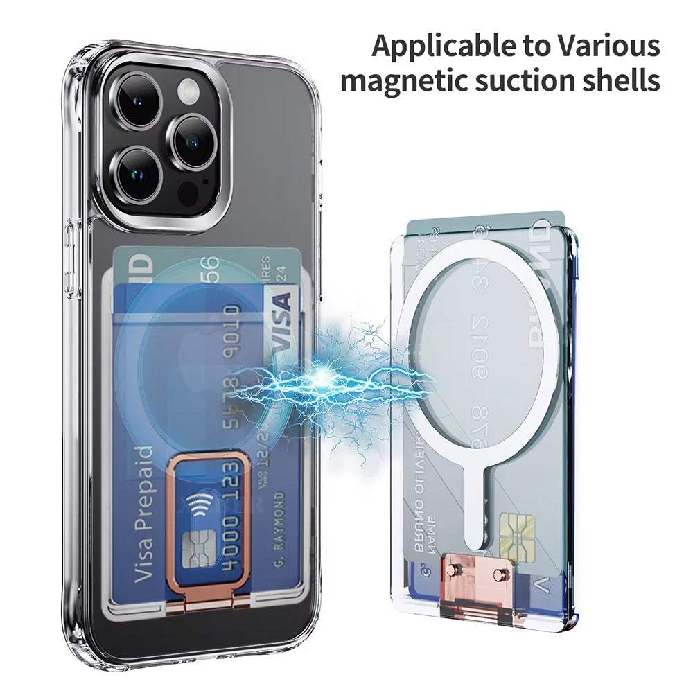 Premium Magnetic Wallet for Apple MagSafe – Strong Adsorption, Foldable Stand, Card Slot Holder with Secure Grip
