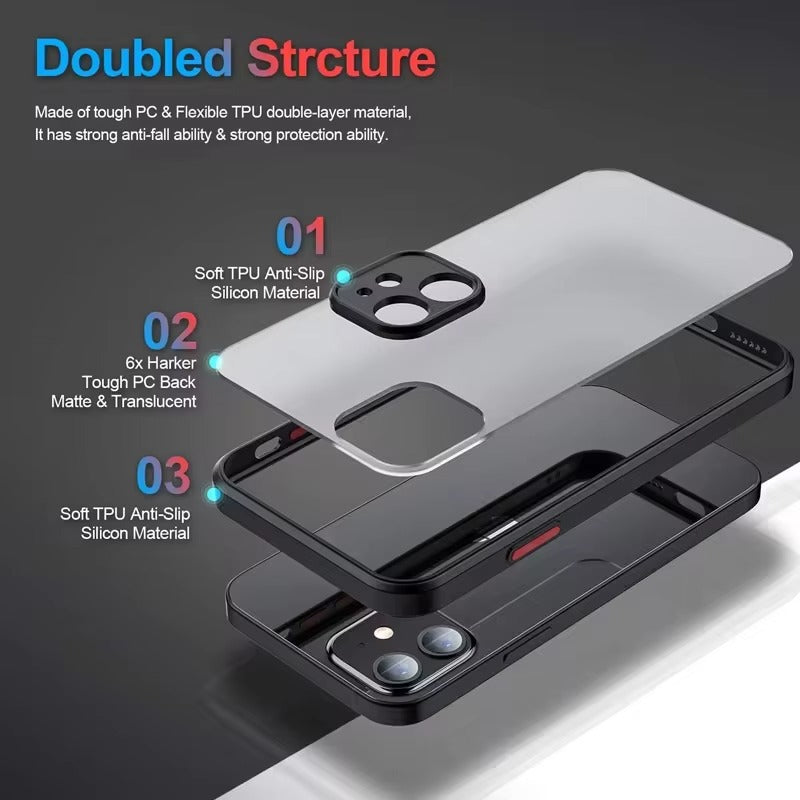 Luxury Apple iPhone Case Camera Lens & Screen Protection, Ultra Thin Shockproof Magnetic Full All Around Protection Cover