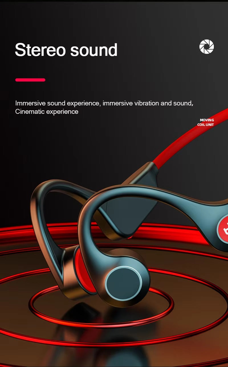 Premium Bone Conduction Wireless Headphones – Open-Ear Bluetooth Sport Headset with TWS Technology, and iPhone Use
