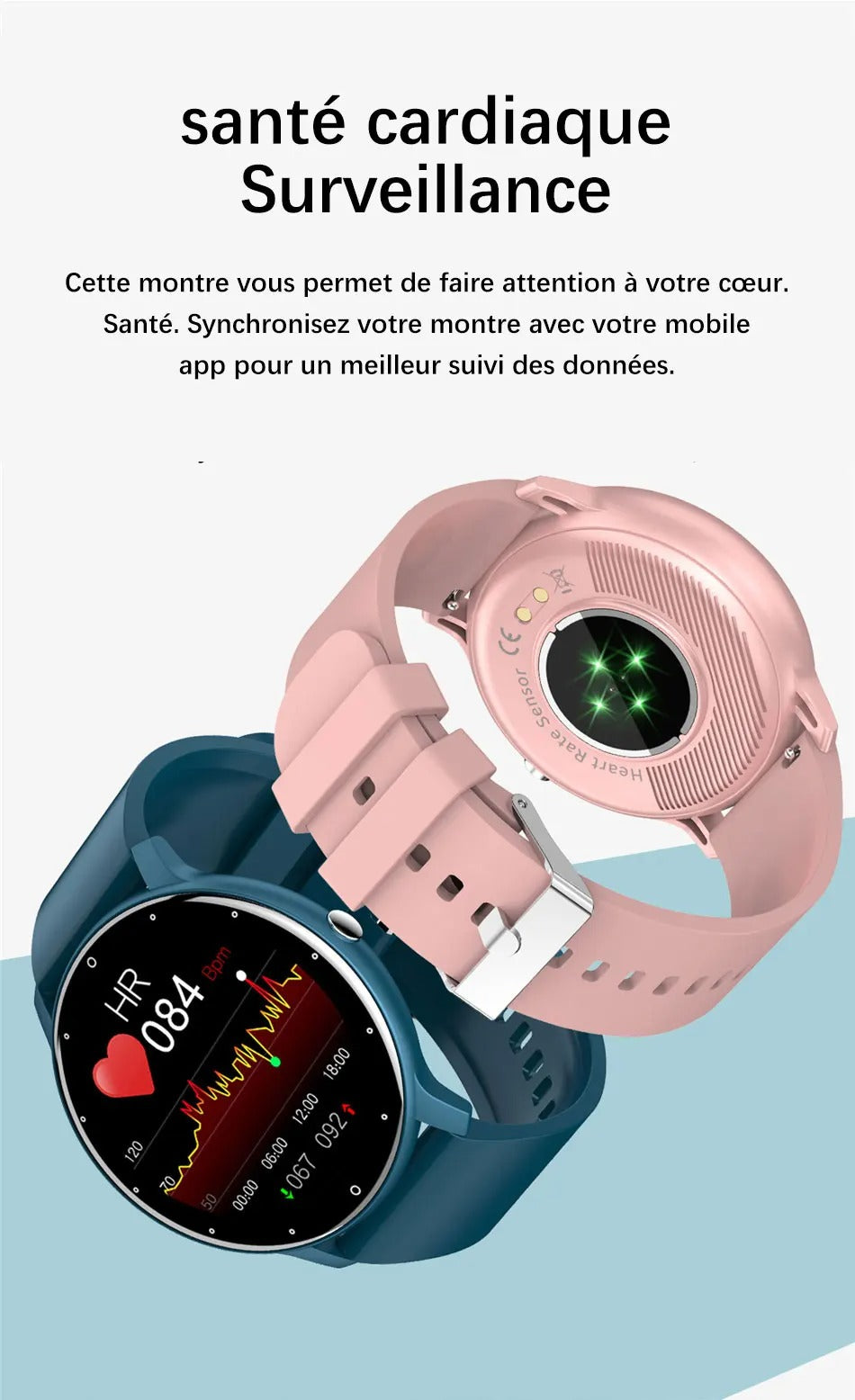 Premium Smartwatch for iPhone – Full Touchscreen Fitness Tracker with Bluetooth, Heart Rate Monitor, IP67 Waterproof