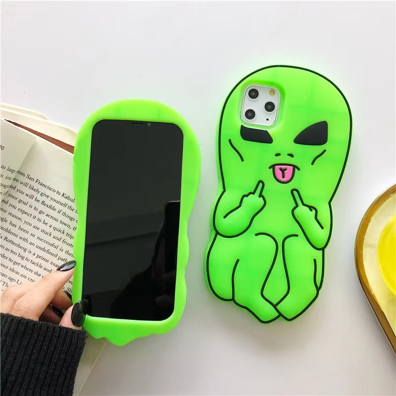 Premium Apple iPhone Case, MagSafe Compatible, Camera Lens and Screen Protection, Ultra Thin, Shockproof, Magnetic, Full All Around Protection, Alien Finger Soft Cover