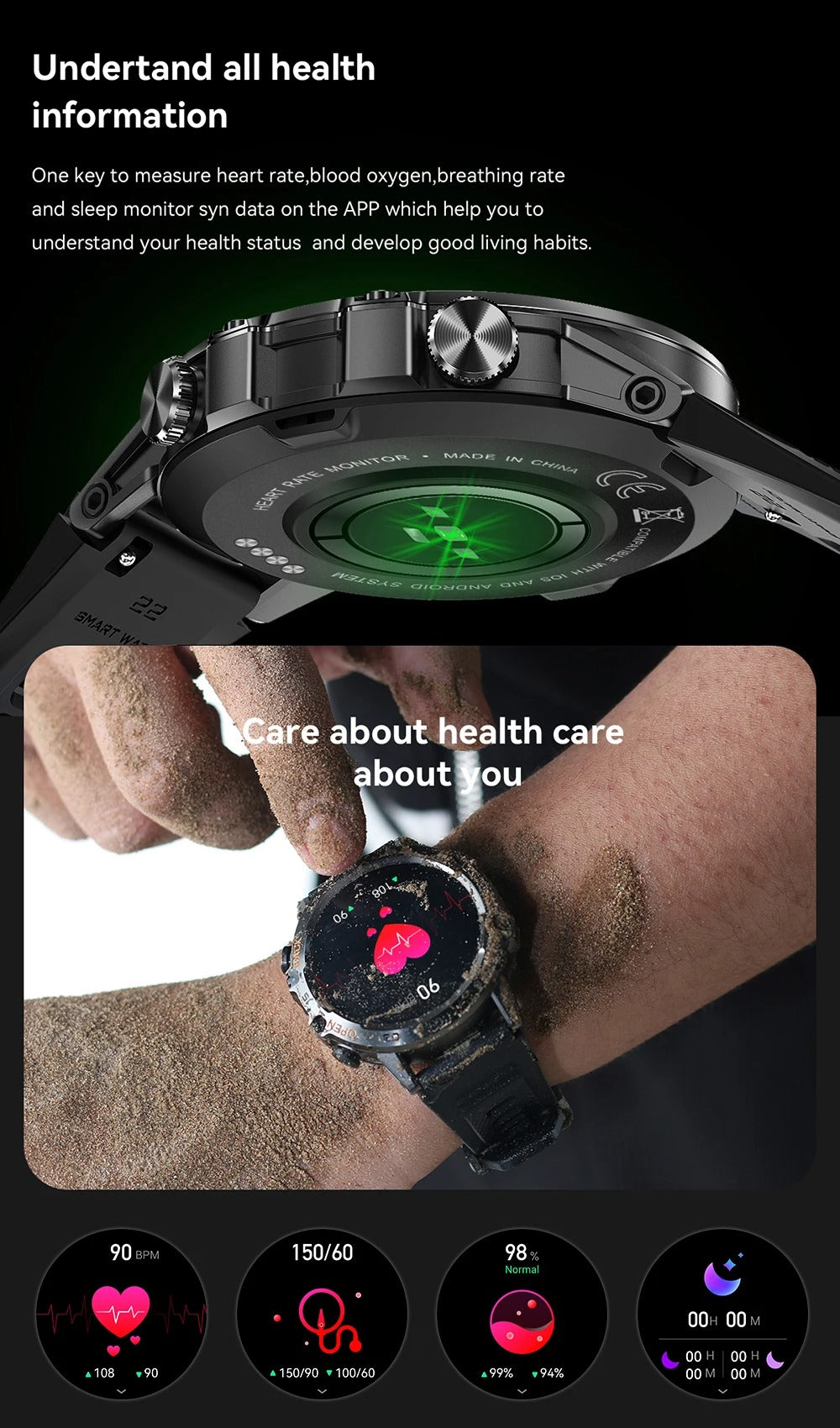 Luxury Bluetooth Call Smartwatch for iPhone – 1.39" Full Touch Fitness Tracker with Steel Band, IP67 Waterproof Health Watch