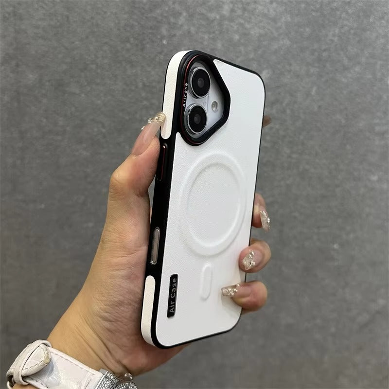 Luxury Apple iPhone Case, MagSafe Compatible, Camera Lens & Screen Protection, Ultra Thin, Shockproof, Magnetic Full All Around Cover – Wireless Charging Lanyard Bumper Case