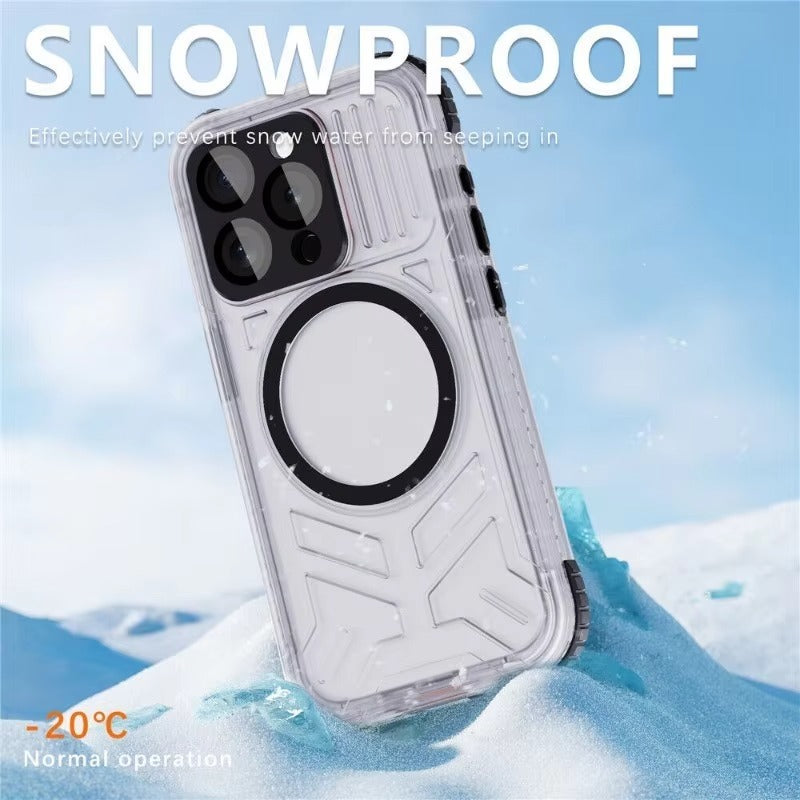 Luxury Apple iPhone Case MagSafe Compatible, Camera Lens & Screen Protection, Ultra Thin Shockproof Magnetic Full All Around Protection Cover with IP68 Waterproof Matte Finish