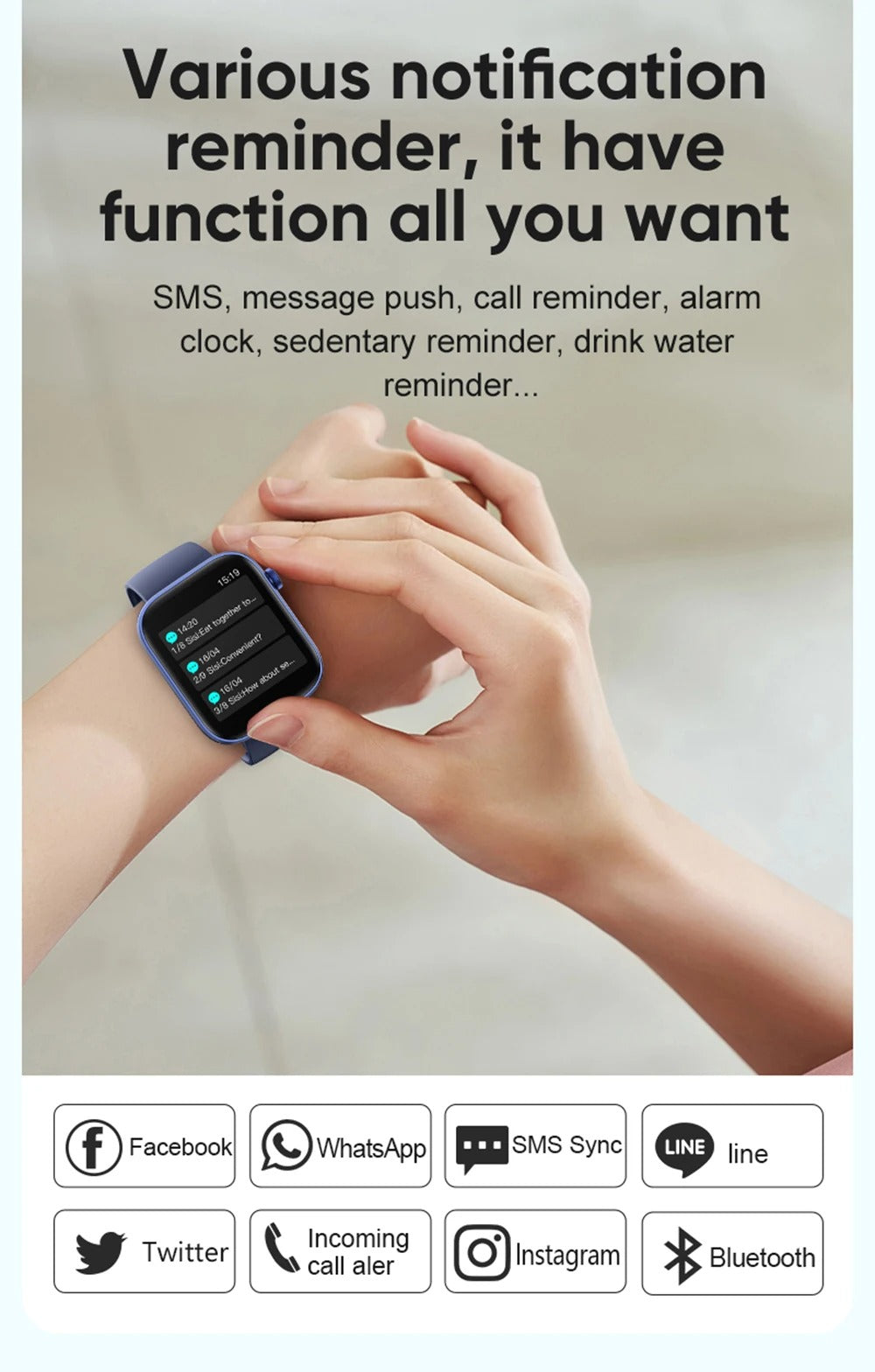 Premium Smartwatch with Bluetooth Calling, Health Monitoring Features, IP68 Waterproof Fitness Watch with Voice Assistant for iPhone Users