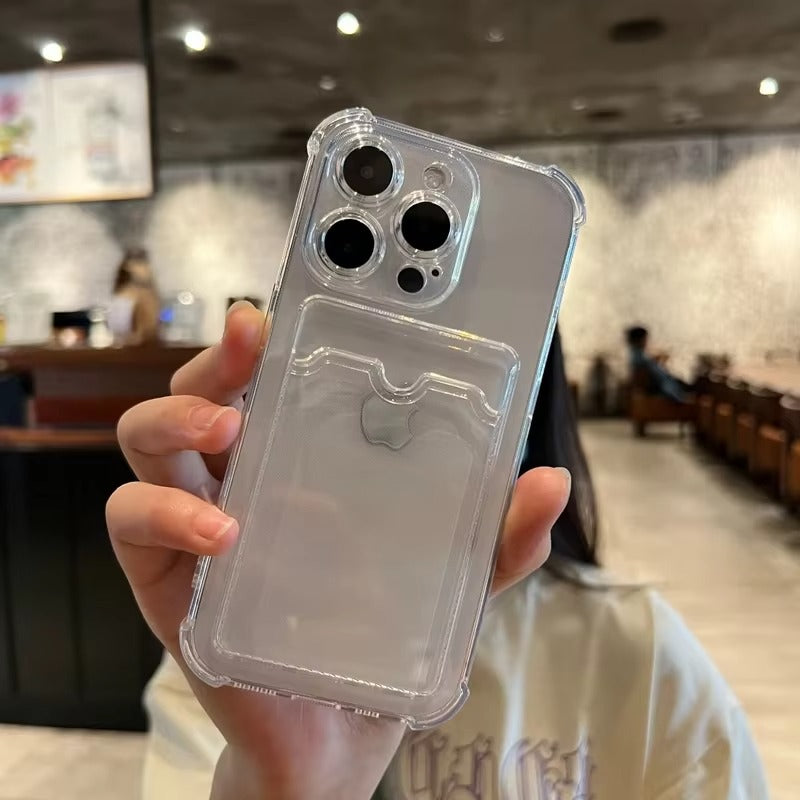 Luxury Apple iPhone Case, MagSafe Compatible, Camera Lens and Screen Protection, Ultra Thin, Shockproof, Magnetic, Full All Around Protection, Clear Card Slot Bumper Cover