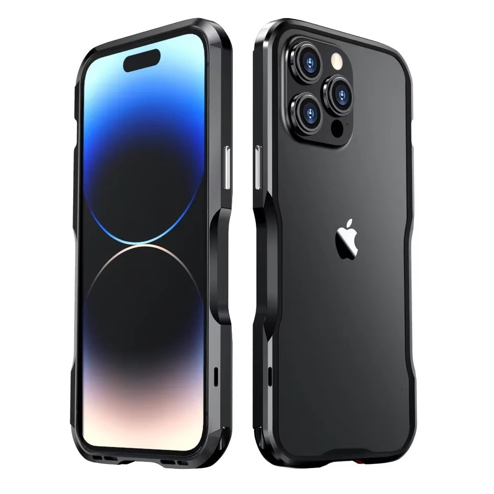 Luxury Apple iPhone Case, MagSafe Compatible, Camera Lens & Screen Protection, Ultra Thin, Shockproof, Magnetic Full All Around Cover – Aviation Aluminum Metal Frame Bumper Case with Sleek Protective Design