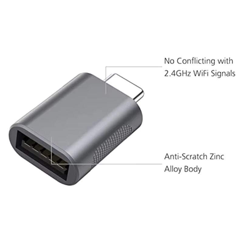 Premium USB-C to USB 3.0 Adapter – Type-C Female to USB Male Converter for MacBook, iPad, Laptop, Tablet, and Other USB-C Devices, Fast Data Transfer