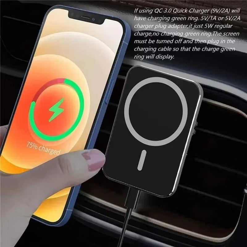 Premium 30W Magnetic Wireless Car Charger – Fast Charging Phone Mount for Air Vent, MagSafe Compatible, Auto-Align, 360° Adjustable Holder
