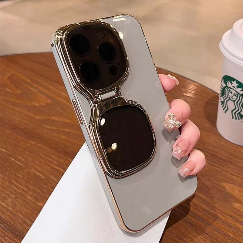 Premium Apple iPhone Case, MagSafe Compatible, Camera Lens and Screen Protection, Ultra Thin, Shockproof, Magnetic, Full All Around Protection, Fold Lens Stand Holder Cover