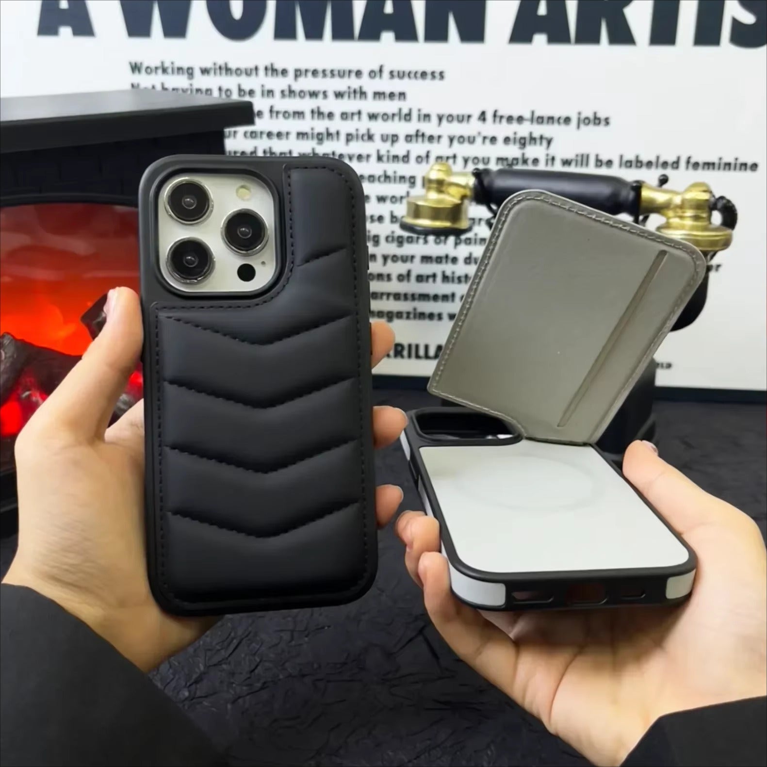 Luxury Apple iPhone Case, MagSafe Compatible, Camera Lens and Screen Protection, Ultra Thin, Shockproof, Magnetic, Full All Around Protection, Wallet Stand Card Cover