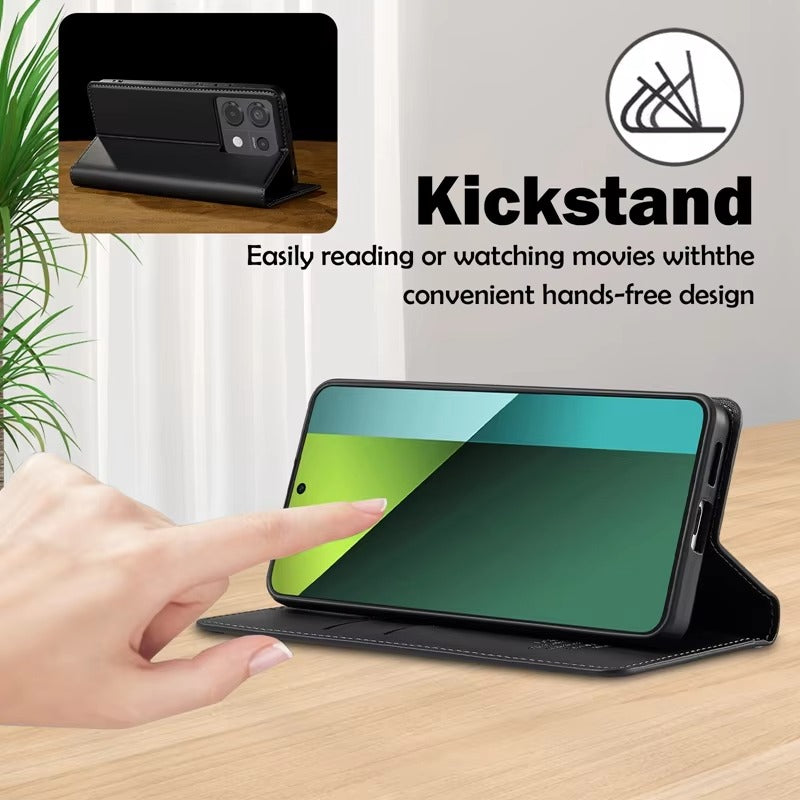 Luxury Apple iPhone Case, MagSafe Compatible, Camera Lens and Screen Protection, Ultra Thin, Shockproof, Magnetic, Full All Around Protection, Leather Flip Magnetic Cover