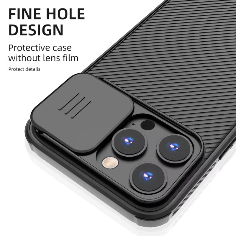 High Quality iPhone Case, MagSafe Compatible, Ultra Thin Magnetic Cover with Screen Guard Slide Camera Lens Protector Panel