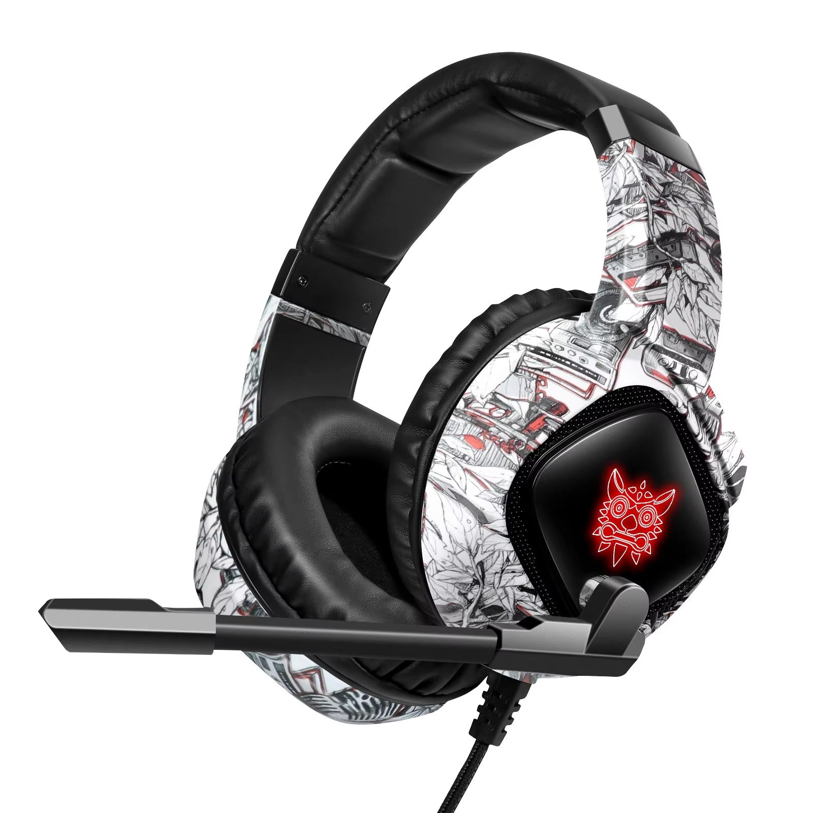 High Quality, Wired Gaming Headset with Microphone Stereo Over-Ear with Clear Sound for Apple Devices and Gaming Consoles