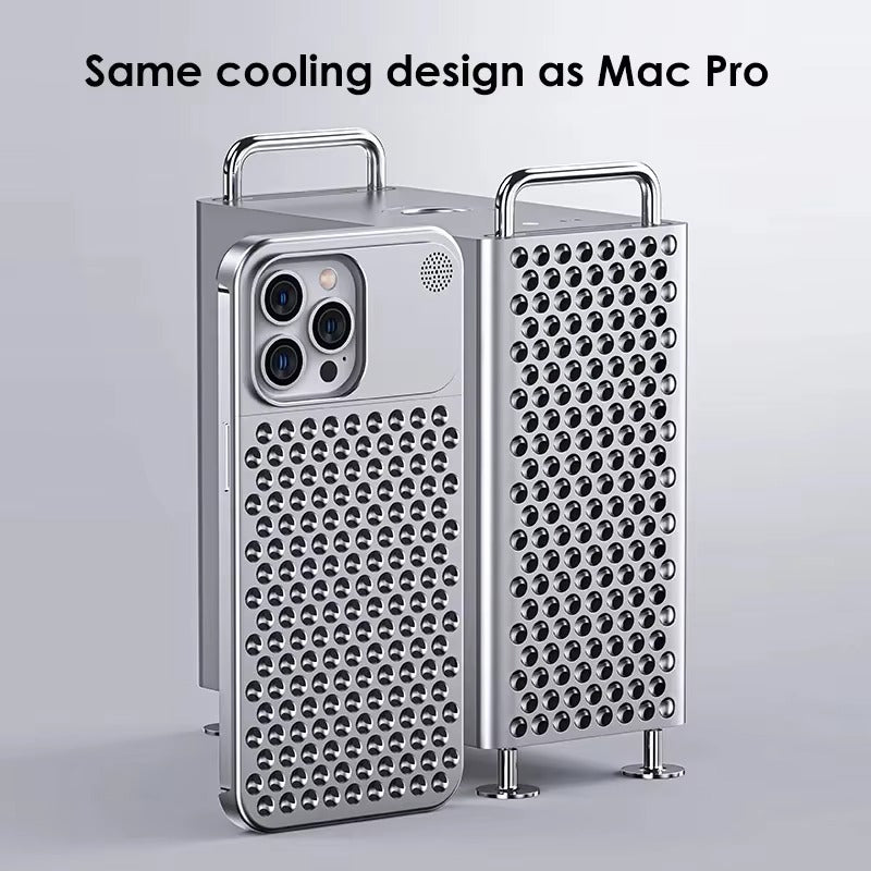 Luxury Apple iPhone Case, MagSafe Compatible, Camera Lens & Screen Protection, Ultra Thin, Shockproof, Magnetic Full All Around Cover – Aluminum Cooling Case with Heat Dissipation & Removable Fragrance Module