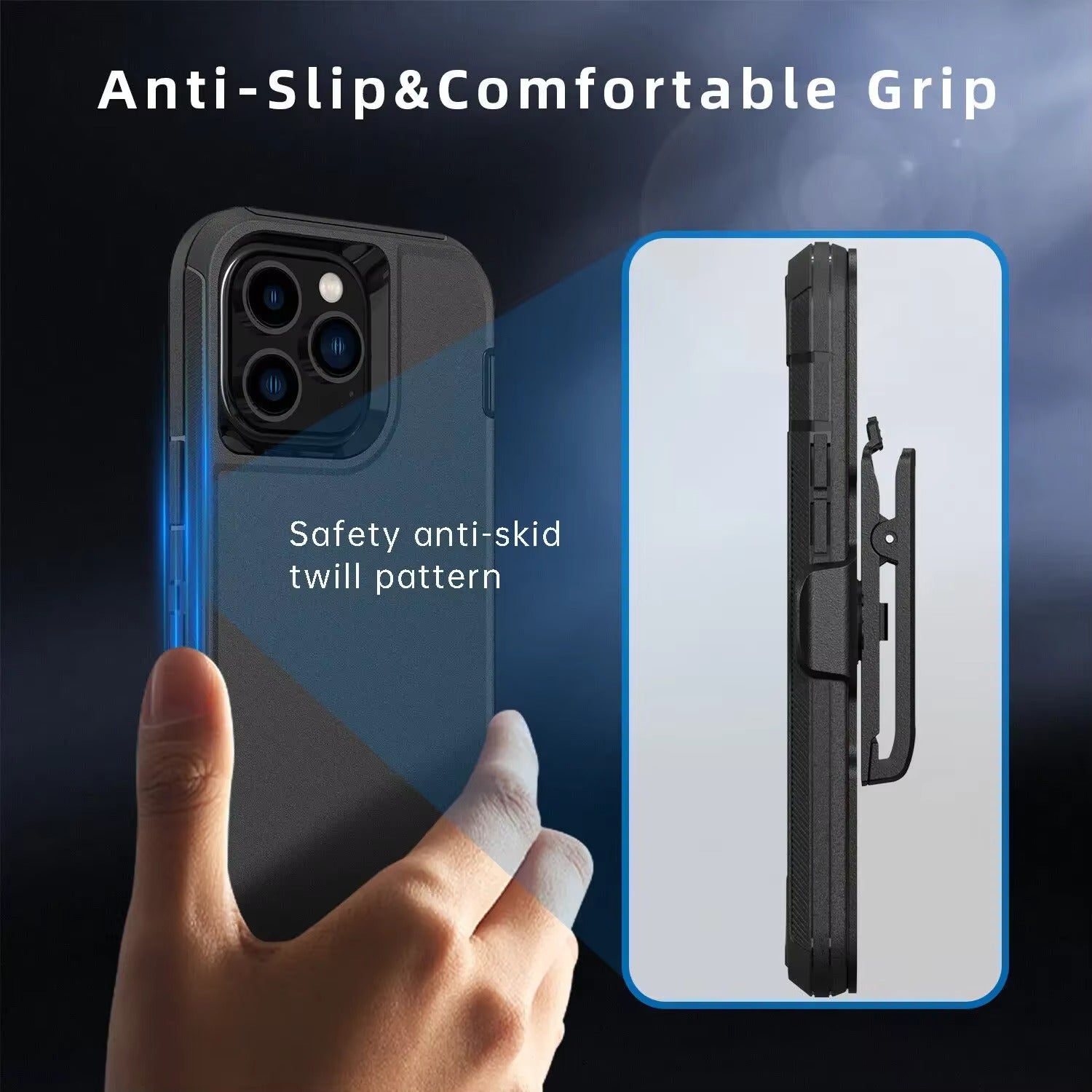 Robust Apple iPhone Case, MagSafe Compatible, Camera Lens & Screen Protection, Ultra Thin, Shockproof, Magnetic Full All Around Cover – Slide Belt Clip Holster Case with Kickstand Holder & Heavy Duty Back Protection
