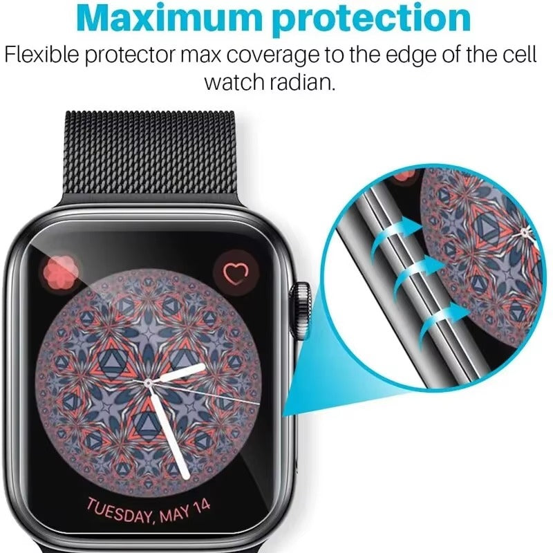 Premium HD Screen Protector for Apple Watch – Full Coverage Scratch-Resistant Film Guard, Easy Install Glass Shield for 40mm to 45mm Apple Smartwatch