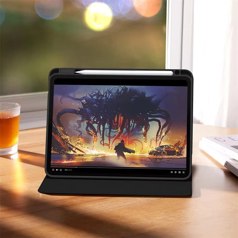 Premium Magnetic iPad Case with Pencil Holder – Slim Smart Cover with Auto SleepCompatible with 10.2", 10.9", 11", 12.9" Tablets