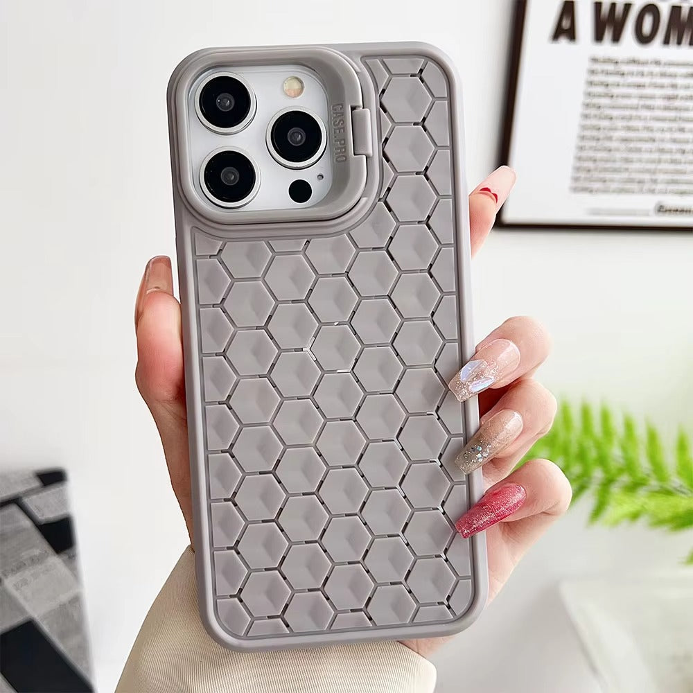 Luxury Apple iPhone Case Ultra Thin Shockproof Magnetic Full All Around Protection Cover with Soft Bracket Wireless Charging