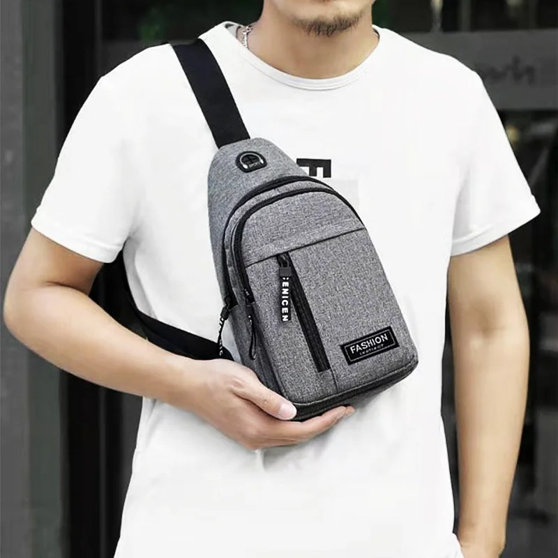 Premium Waterproof Crossbody Chest Bag for Men – Multifunctional Oxford Fabric Shoulder Sling with Anti-Theft Pocket, Stylish Casual Travel Pack
