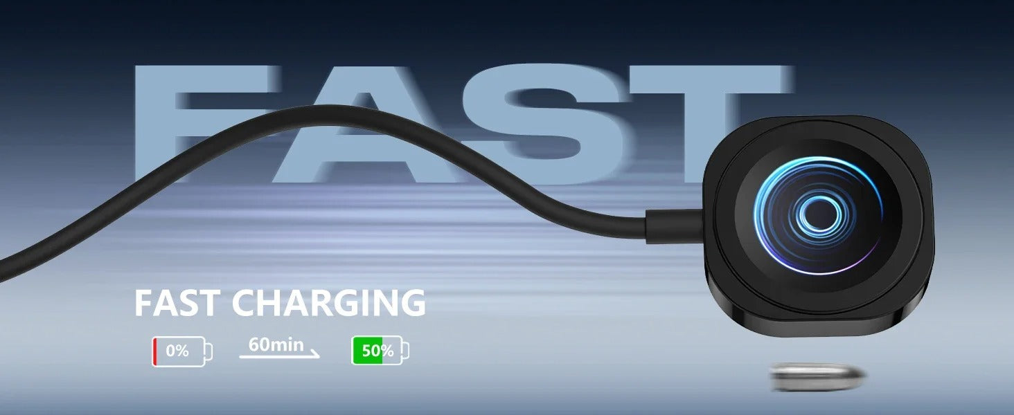 High-Speed 2-in-1 Magnetic Wireless Charger Cable – USB-A Fast Charging Cord for Apple Watch & iPhone, Strong Magnetic Adsorption, Smart Chip Protection