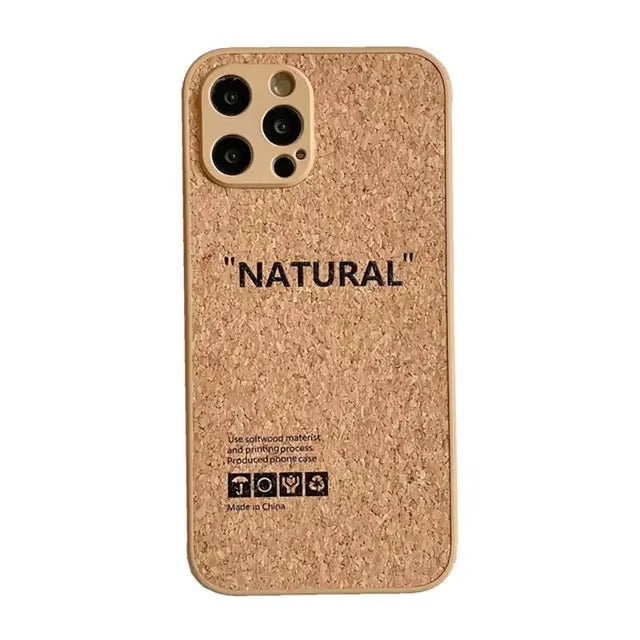Luxury Apple iPhone Case, MagSafe Compatible, Camera Lens and Screen Protection, Ultra Thin, Shockproof, Magnetic, Full All Around Protection, Cork Wood Soft Cover