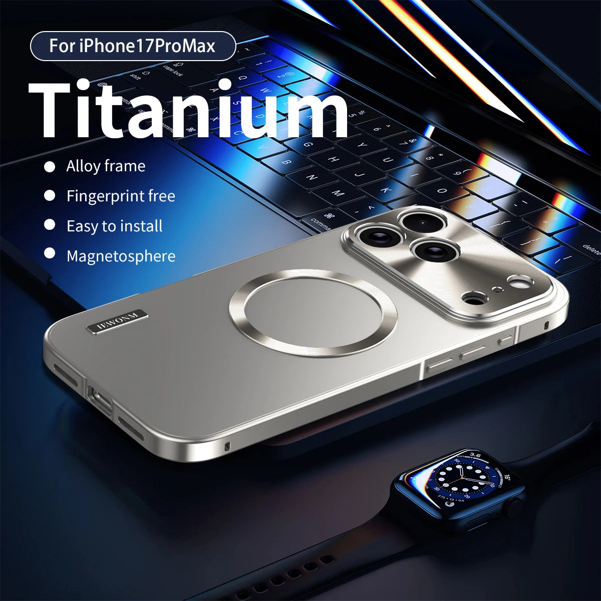 Premium iPhone Case MagSafe Compatible Magnetic Shockproof Cover with Camera Lens Protection Ultra Thin Full Protection Aluminum Frame Frosted Matte Back