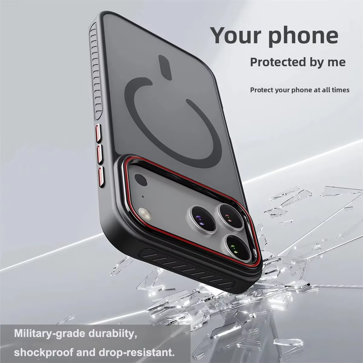 Luxury Transparent Matte iPhone Case – MagSafe Compatible Magnetic Protective Cover with Shockproof Frame and Raised Camera Lens Protector