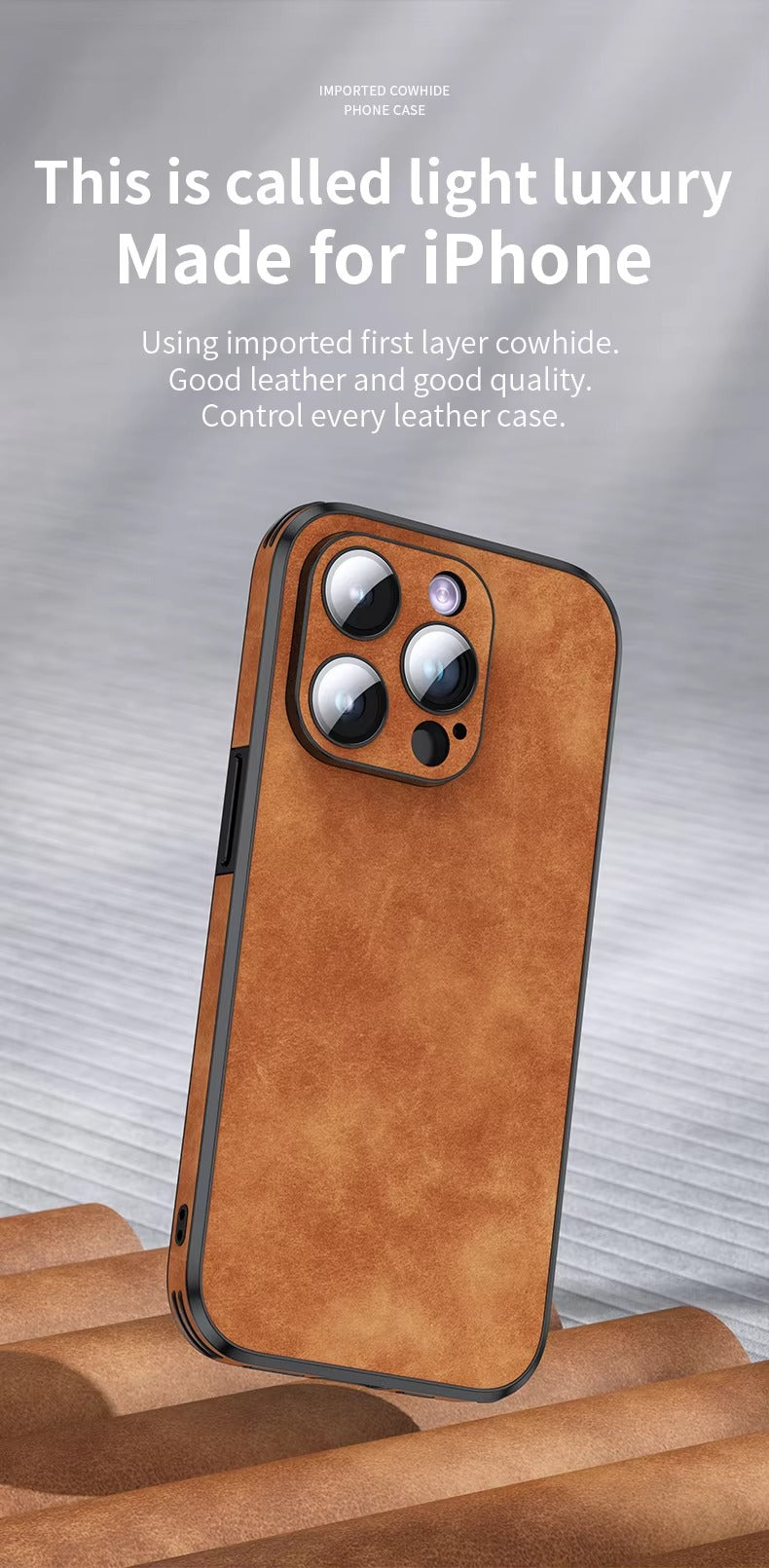 Shockproof Magnetic Leather Apple iPhone Case, MagSafe Compatible, Full Lens and Screen Protection, Slim Bumper Grip Cover