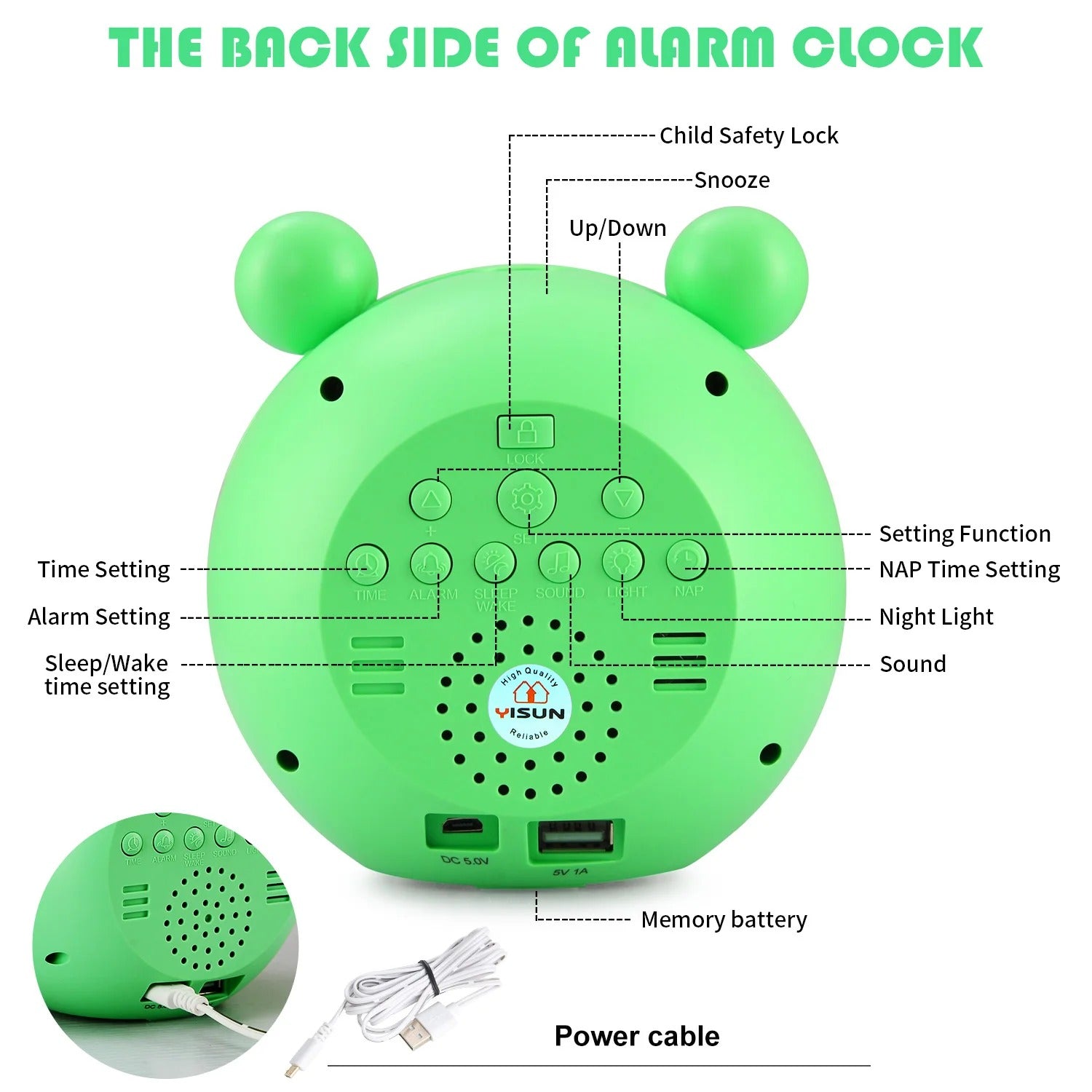 Premium Kids Sleep Training Alarm Clock – Cute Animal Digital Wake Up Night Light with Snooze, Color Changing, Music, Temperature Display