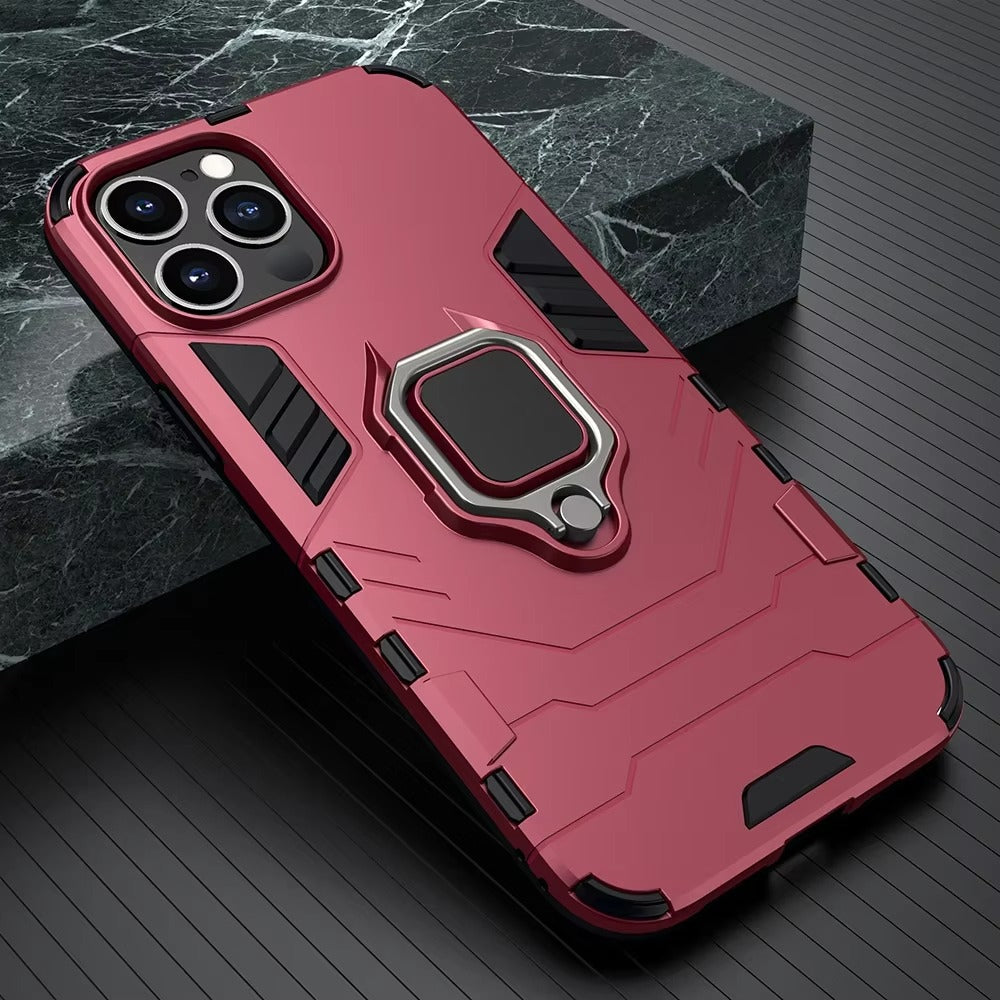 Robust Apple iPhone Case, MagSafe Compatible, Camera Lens and Screen Protection, Ultra Thin, Shockproof, Magnetic, Full All Around Protection, Armor Ring Stand Cover