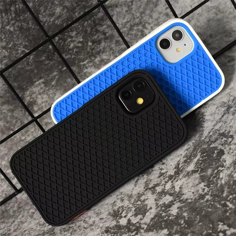 Premium Apple iPhone Case, MagSafe Compatible, Camera Lens & Screen Protection, Ultra Thin, Shockproof, Magnetic Full All Around Cover – Waffle Sport Shoe Sole Texture Silicone Case with Grippy Back Design