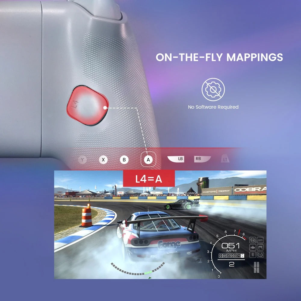 Premium Mobile Game Controller for iPhone, Hall Effect Joystick Gamepad, Wireless Stretchable Design for Apple Devices