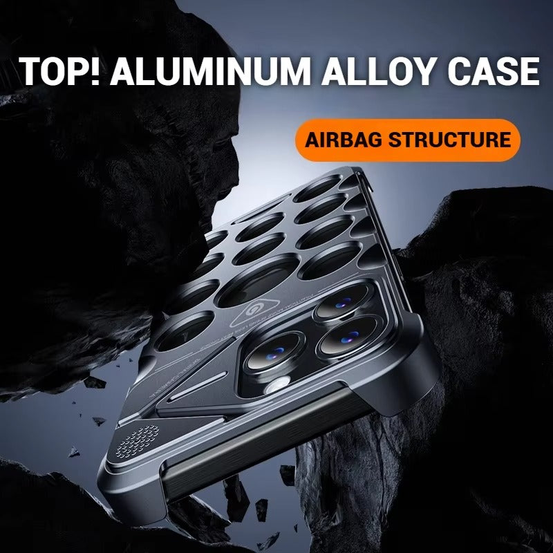 Luxury Apple iPhone Case, MagSafe Compatible, Camera Lens & Screen Protection, Ultra Thin, Shockproof, Magnetic Full All Around Cover – Aluminum Alloy Frameless Case with Heat Dissipation & Metal Lens Protection