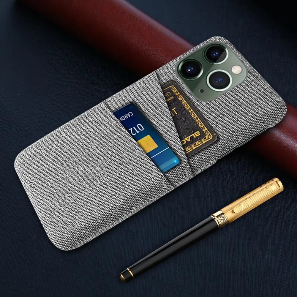 Premium Apple iPhone Case, MagSafe Compatible, Camera Lens and Screen Protection, Ultra Thin, Shockproof, Magnetic, Full All Around Protection, Dual Card Fabric Cover
