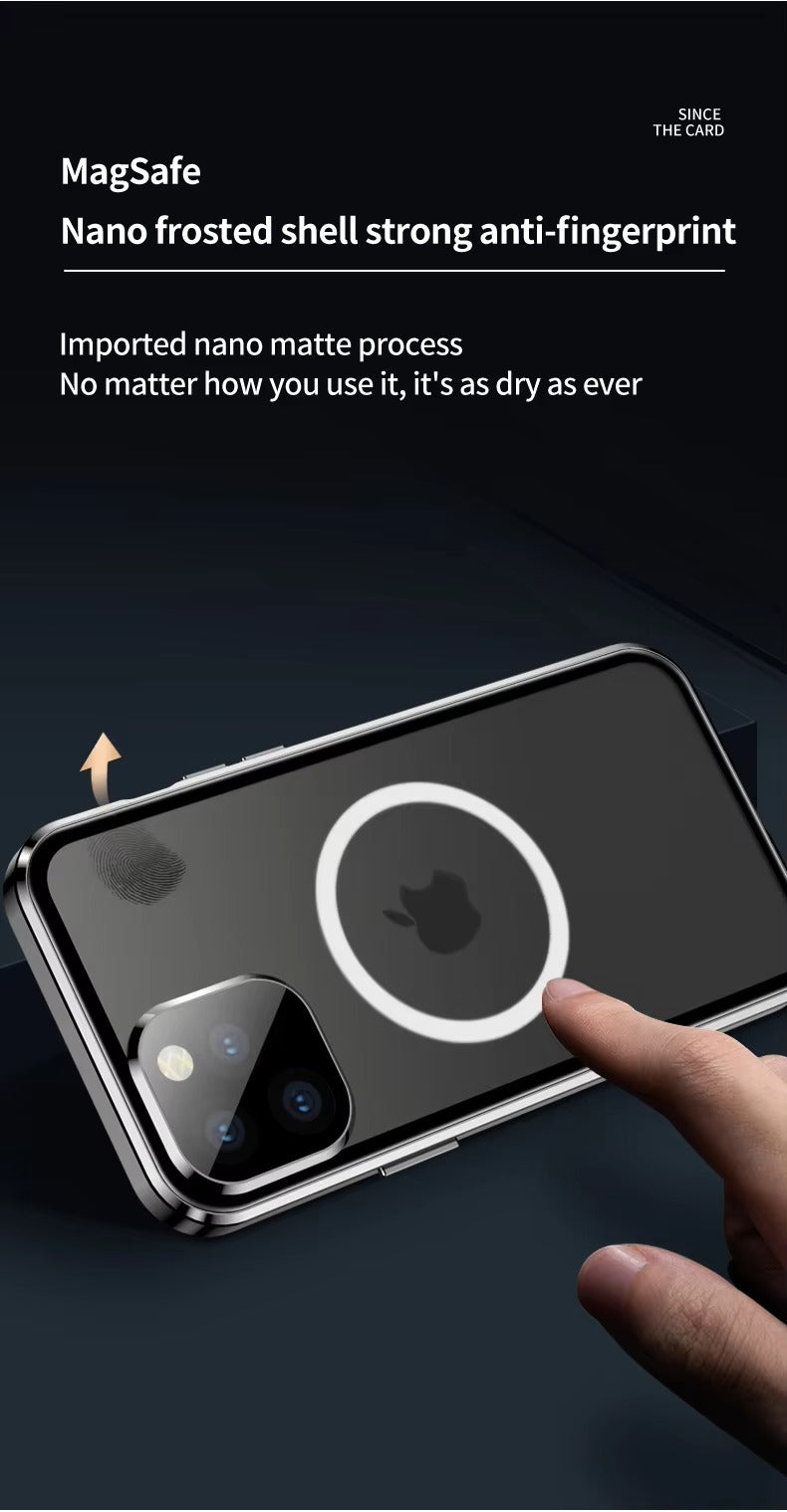 Robust Apple iPhone Case, Ultra Thin Shockproof Magnetic Full All Around Protection Cover with 360 Glass Aluminium Shield