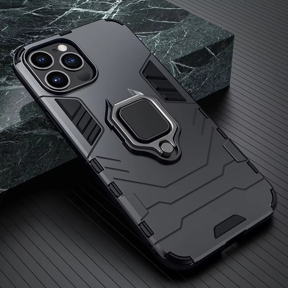 Robust Apple iPhone Case, MagSafe Compatible, Camera Lens and Screen Protection, Ultra Thin, Shockproof, Magnetic, Full All Around Protection, Armor Ring Stand Cover
