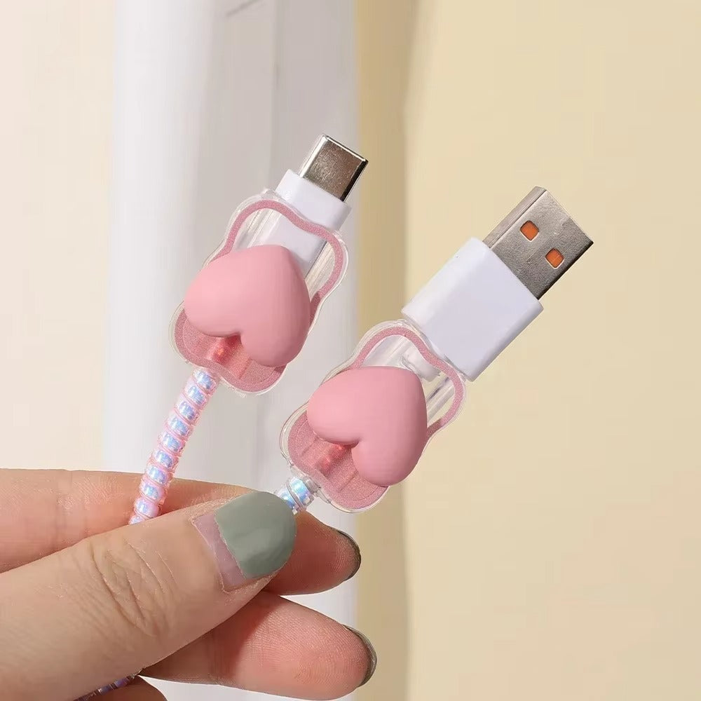 High Quality Heart-Shaped Charger Protector – Silicone Anti-Break, Scratch-Proof Cover Sleeve for Apple 18W, 20W Adapters,