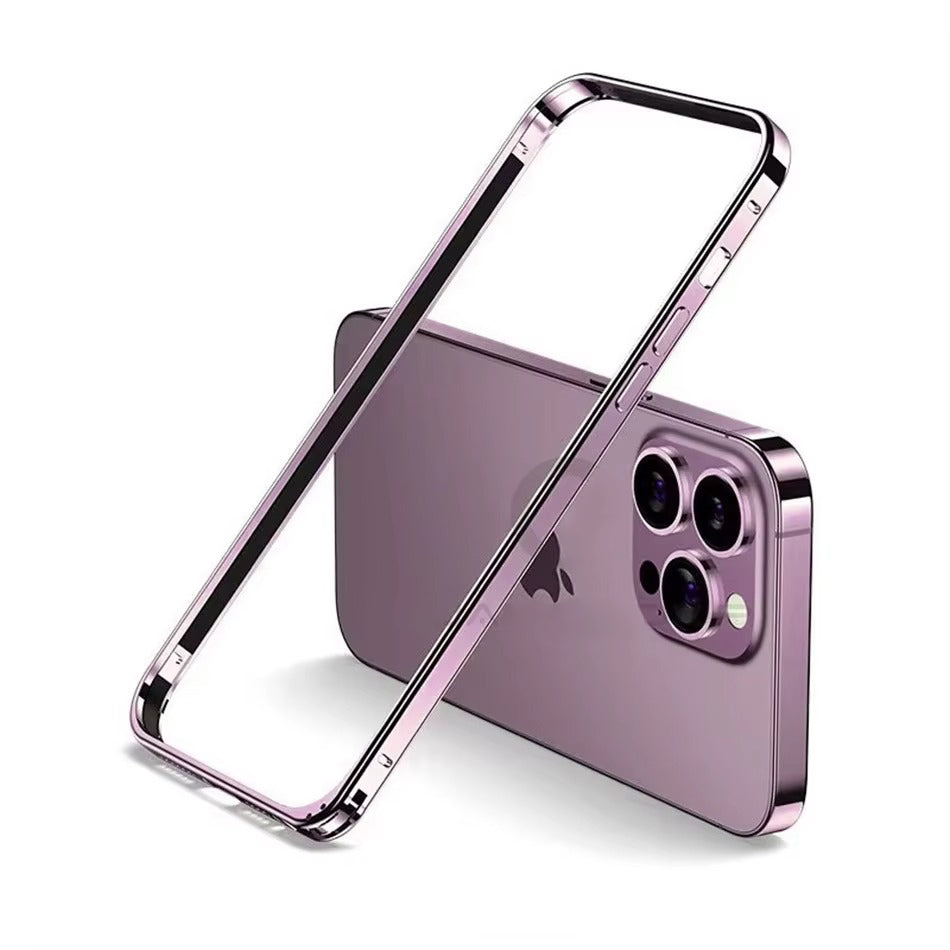 Luxury Apple iPhone Case, MagSafe Compatible, Camera Lens & Screen Protection, Ultra Thin, Shockproof, Magnetic Full All Around Cover – Lightweight Aluminum Metal Frame Bumper Case with Thin Alloy Back Protection