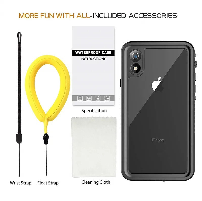 Premium Waterproof Apple iPhone Case, MagSafe Compatible, Ultra Thin Magnetic Shockproof Full Protection Cover with IP68 Seal for Diving, Swimming, and Underwater Use