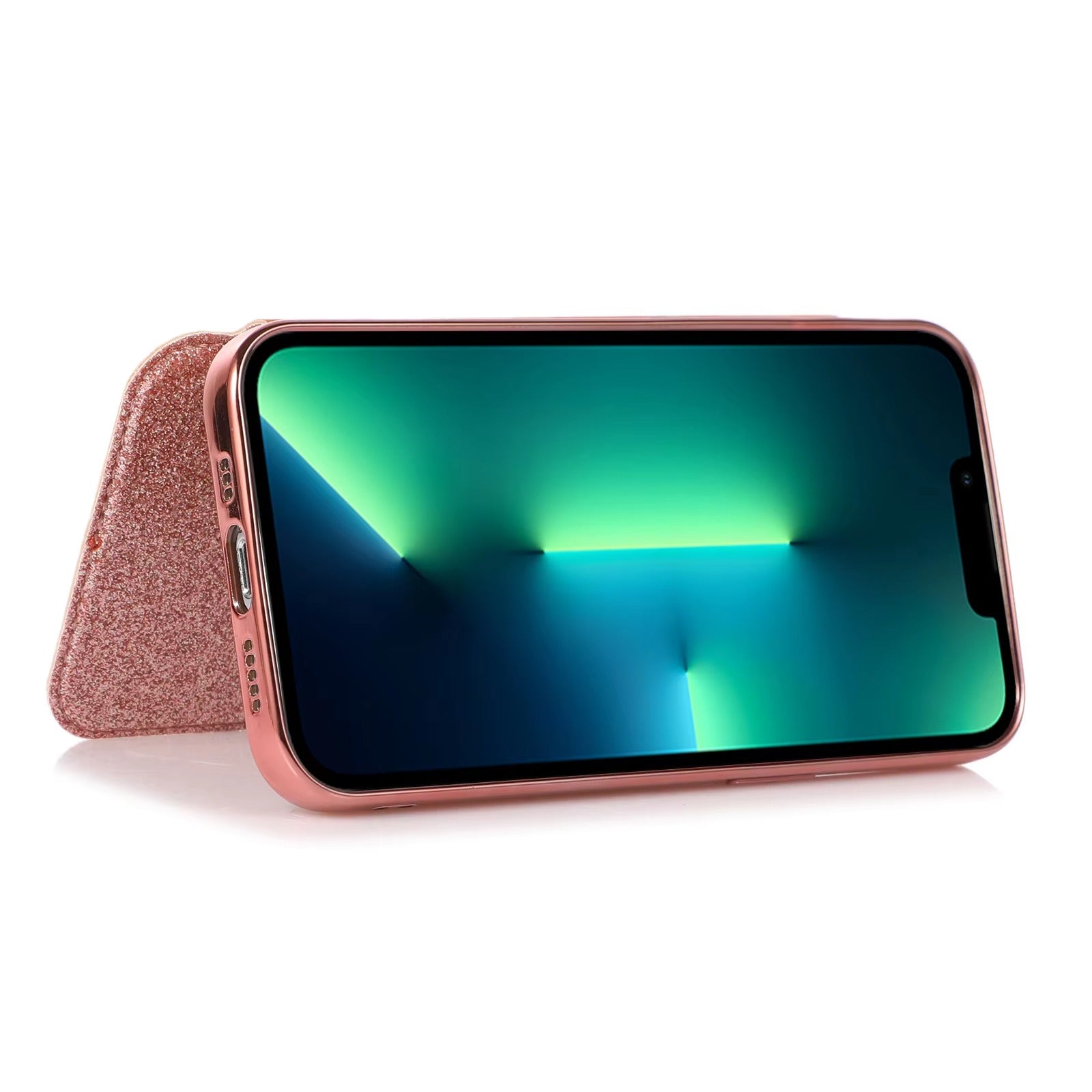 Luxury Apple iPhone Case, MagSafe Compatible, Camera Lens and Screen Protection, Ultra Thin, Shockproof, Magnetic, Full All Around Protection, Glitter Flip Wallet Cover