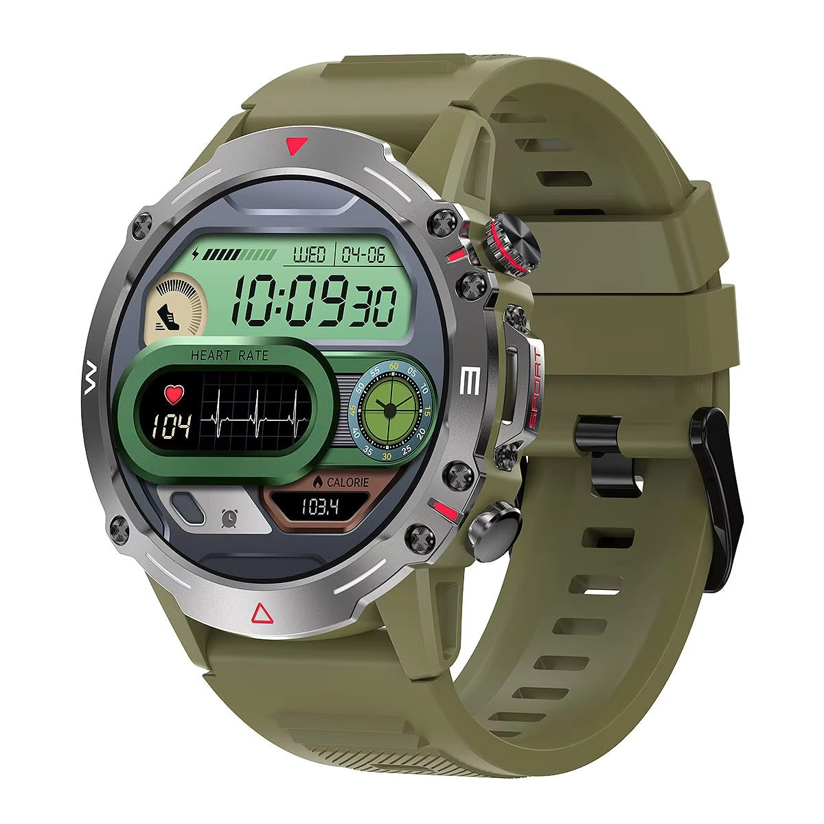 Premium Rugged AMOLED Smartwatch – 1.43" Bluetooth Calling Watch, IP68 Waterproof, Fitness Tracker, SpO2, Sleep Monitor, Voice Assistant, Long Battery Life