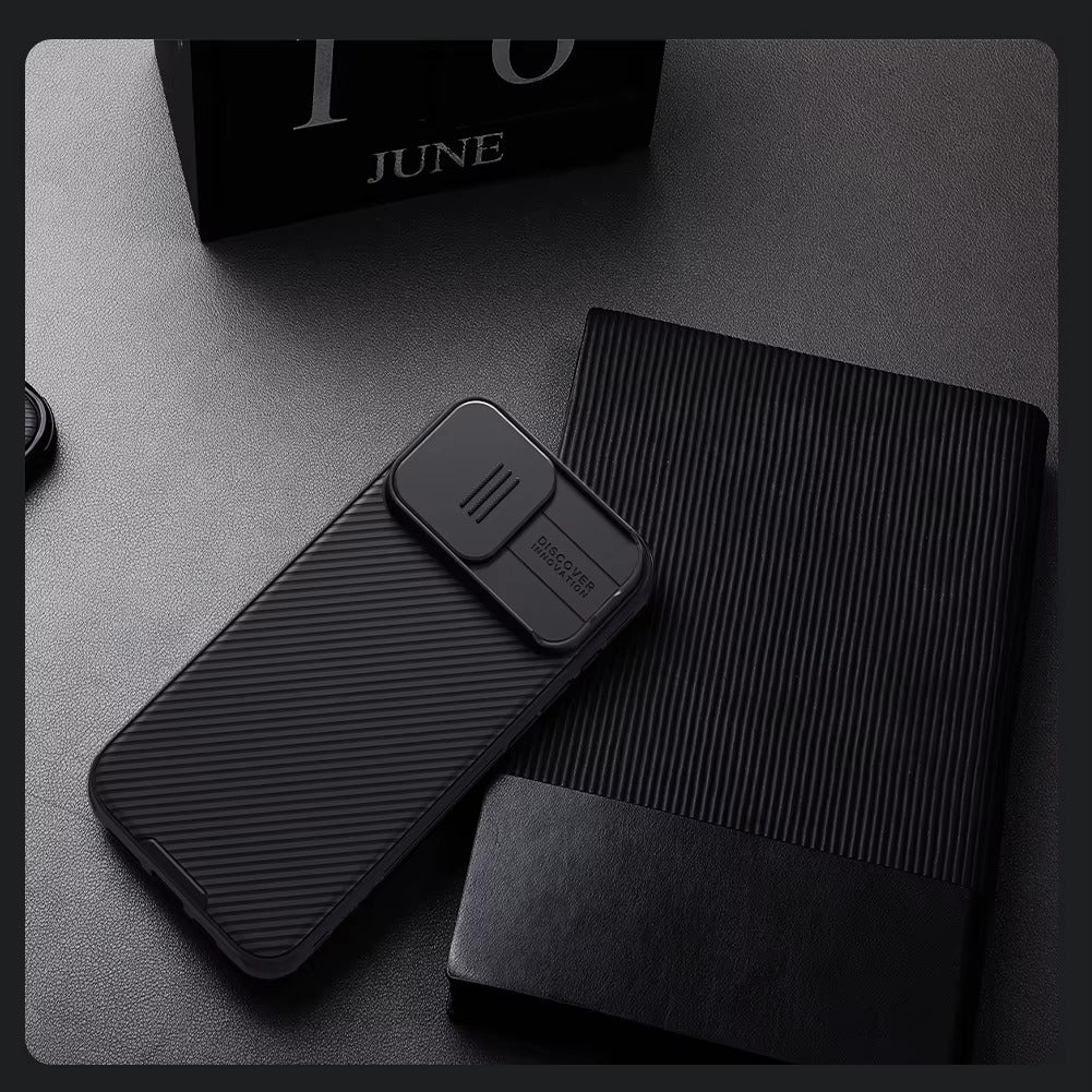 High Quality iPhone Case, MagSafe Compatible, Ultra Thin Magnetic Cover with Screen Guard Slide Camera Lens Protector Panel