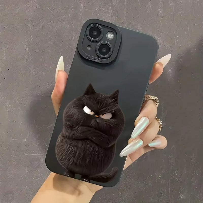 Premium Apple iPhone Case, MagSafe Compatible, Camera Lens and Screen Protection, Ultra Thin, Shockproof, Magnetic, Full All Around Protection, Cool Cat Soft Cover
