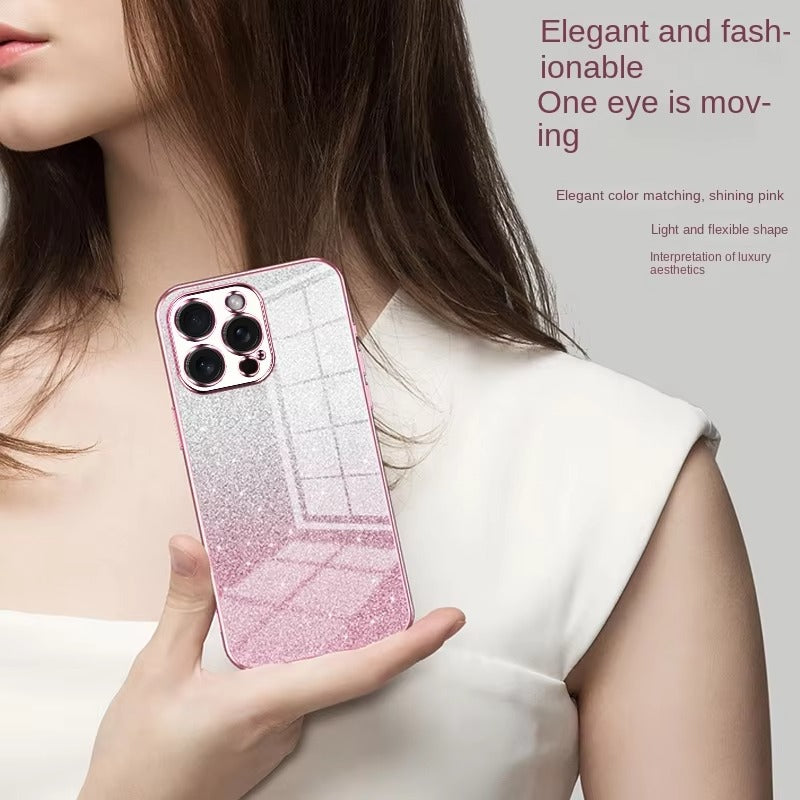 Premium Glitter Electroplated Apple iPhone Case, MagSafe Compatible, Ultra Thin Magnetic Shockproof Full Protection Cover