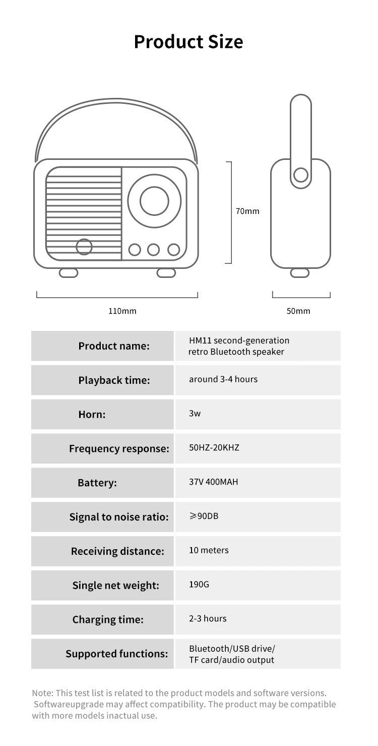 High Quality Portable Bluetooth Speaker for iPhone, Waterproof Wireless Subwoofer, Outdoor Loud Music Box with Deep Bass